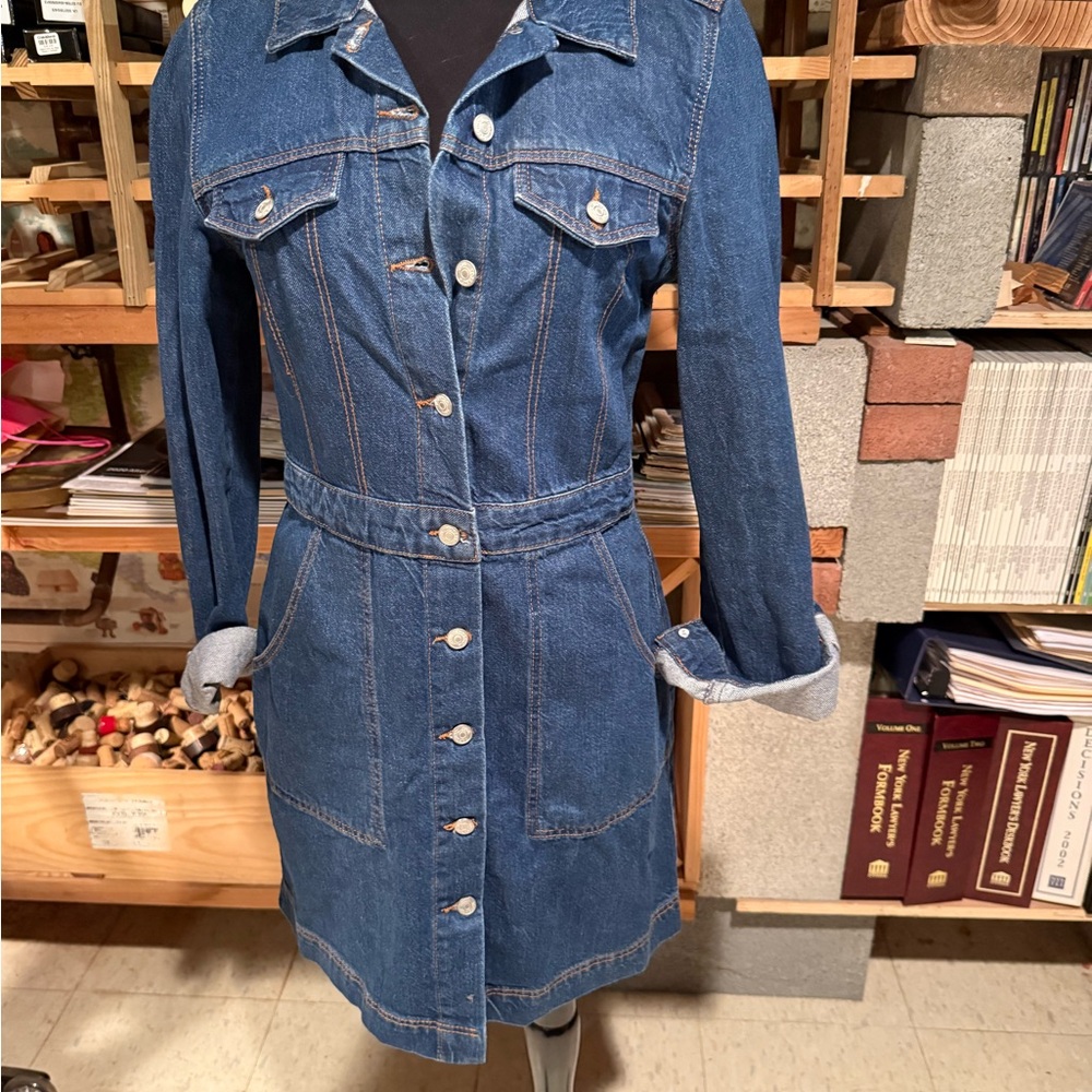 Topshop Moto Blue Denim Fabric